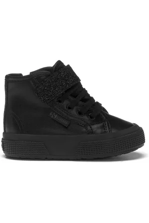 Superga 2709 Kids Synthetic Material Glitter Scarpe Sneakers Nero Unisex 22