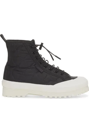 Superga 2644 Alpina Quilted Nylon Scarpe Stivali alla caviglia Nero Donna 35
