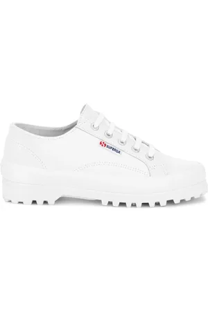 Superga 2555 Alpina Nappa Scarpe Sneakers Bianco Unisex 35