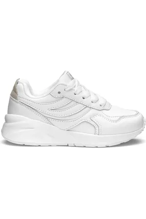 Superga 4073 Kids Training Nappa Leather Scarpe Sneakers Bianco Unisex 27