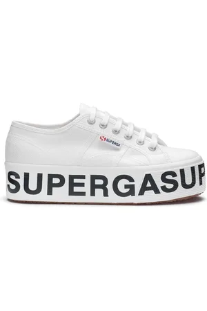 Superga 2790 Platform Lettering Scarpe Sneakers Bianco Donna 35