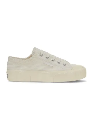 Superga 2630 Stripe Corduroy Scarpe Sneakers Bianco Unisex 35