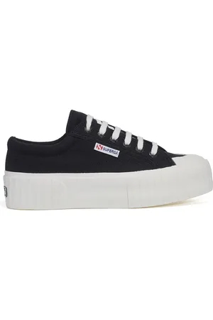 Superga 2631 Stripe Platform Scarpe Sneakers Bianco Donna 35