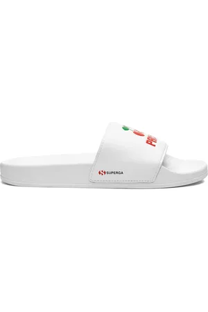 Superga 1908 Slides Pacha Logo Scarpe Ciabatte Bianco Unisex 36