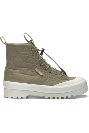 Superga 2644 Alpina Quilted Nylon Scarpe Stivali alla caviglia Grigio Donna 40
