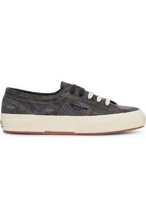 Superga 2750 Cotton Denim Destroyed Scarpe Sneakers Nero Unisex 35
