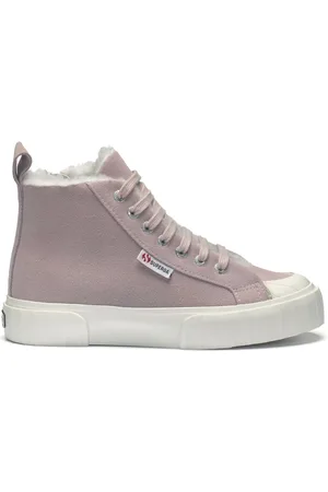 Superga 2696 Kids Stripe Suede Scarpe Sneakers Viola Unisex 25
