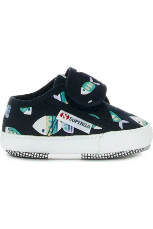 Superga 4006 Baby Strap Candy Fish Scarpe Sneakers Blu Unisex 16