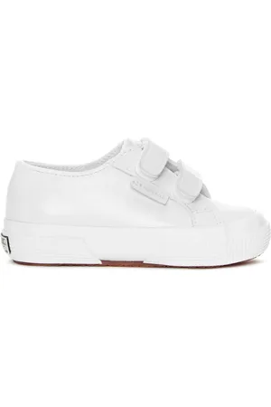 Superga 2750 Kids Straps Vegan Material Scarpe Sneakers Bianco Unisex 25
