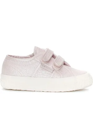 Superga 2750 Kids Straps Pearl Matte Canvas Scarpe Sneakers Viola Unisex 34