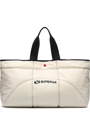 Superga Maxi Padded Waxed Canvas Tote Bag Colorblock Borse Tote bag Bianco Unisex L