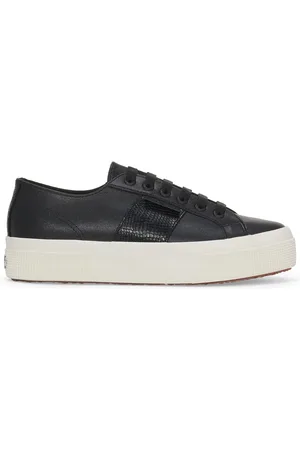Superga 2740 Platform Snake Scarpe Sneakers Nero Donna 35