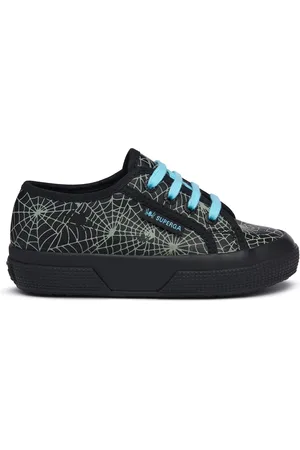 Superga 2750 Kids Vegan Material Spider Web Scarpe Sneakers Nero Unisex 23
