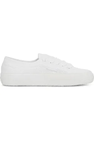 Superga 2750 Flower Sangallo Scarpe Sneakers Bianco Donna 35