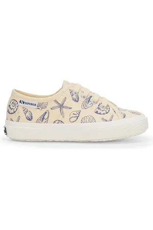 Superga 3750 Kids Seashells Print Leggera Scarpe Sneakers Blu Unisex 22