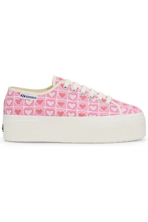 Superga 3790 Platform Heart Crochet Print Leggera Scarpe Sneakers Donna 35