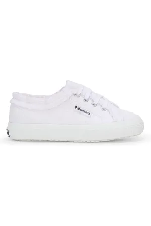 Superga 3750 Kids Jersey Rouches Leggera Scarpe Sneakers Bianco Unisex 25