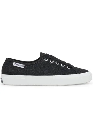 Superga 3750 Jersey Lame Leggera Scarpe Sneakers Nero Donna 35