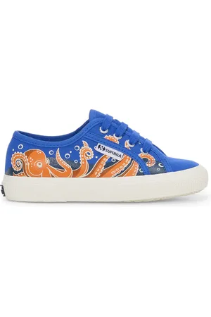 Superga 3750 Kids Octopus Print Leggera Scarpe Sneakers Blu Unisex 22