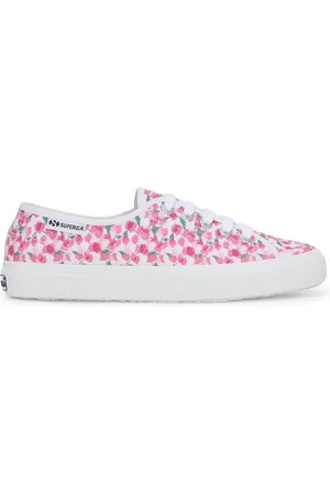 Superga 3750 Bouganvillea Print Leggera Scarpe Sneakers Bianco Donna 35