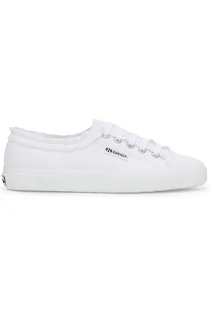 Superga 3750 Jersey Rouches Leggera Scarpe Sneakers Bianco Donna 36