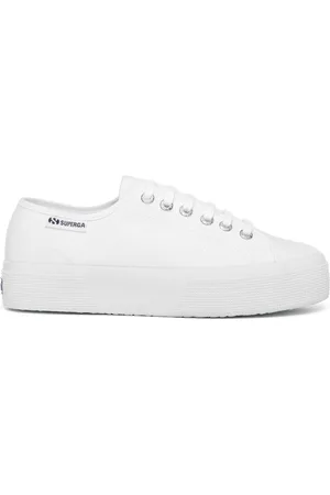 Superga 3740 Platform Leggera Scarpe Sneakers Bianco Donna 35