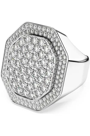 Swarovski Anello cocktail Dextera, Forma ottagonale, , Placcato rodio