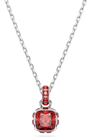 Swarovski Pendente Birthstone, Taglio squadrato, Luglio, , Placcato rodio