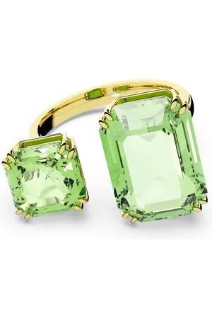 Swarovski Anello aperto Millenia, Taglio ottagonale, , Placcato color oro