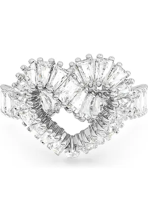 Swarovski Anello Matrix, Taglio misto, Cuore, , Placcato rodio