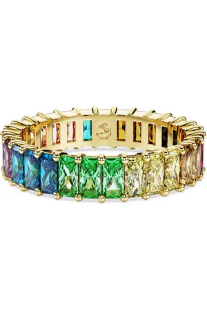Swarovski Anello Matrix, Taglio baguette, , Placcato color oro