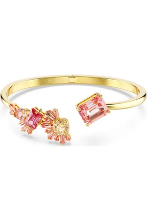Swarovski Bracciale rigido Gema, Taglio misto, , Placcato color oro