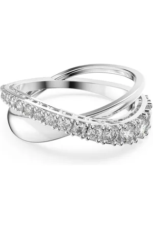 Swarovski Anello Hyperbola, Taglio Round, , Placcato rodio