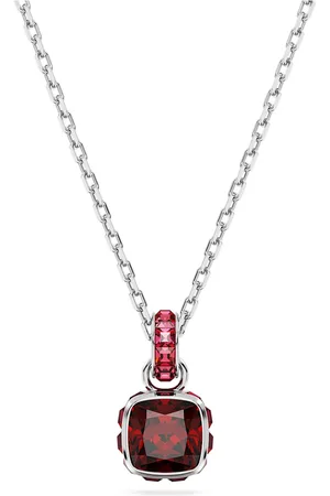 Swarovski Pendente Birthstone, Taglio squadrato, Gennaio, , Placcato rodio
