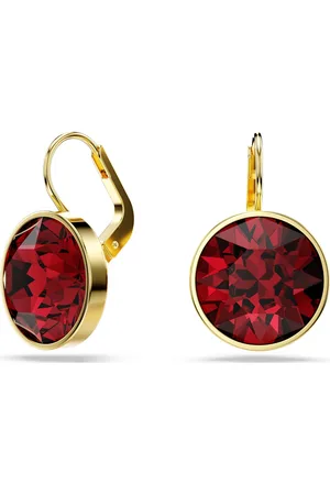Swarovski Orecchini pendenti Bella, Taglio Round, Rossi, Placcato color oro