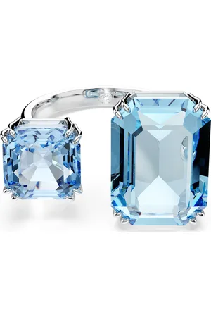 Swarovski Anello aperto Millenia, Taglio ottagonale, , Placcato rodio