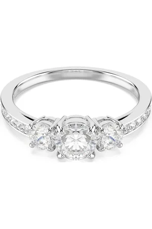 Swarovski Anello Stilla Attract, Taglio Round, , Placcato color argento