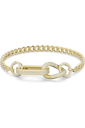 Swarovski Braccialetto Dextera, Pavé, Link misti, , Placcato color oro