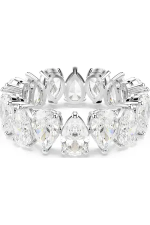 Swarovski Anello Matrix Vittore, Taglio Pear, , Placcato color argento