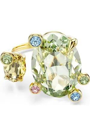Swarovski Anello aperto Gema, Taglio misto, Multicolore, Placcato color oro