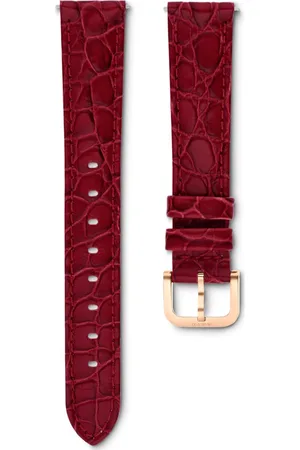 Swarovski Cinturino per orologio, Larghezza: 16 mm (0.63"), Pelle con impunture, , Finitura in tono oro rosa