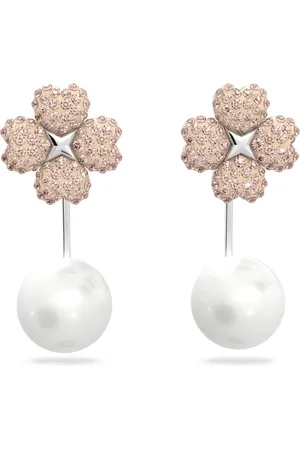 Swarovski Orecchino jacket Latisha, Fiore, , Placcato rodio