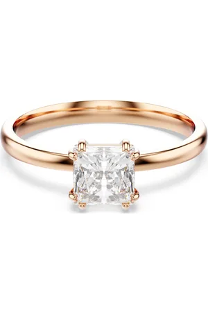 Swarovski Anello Attract, Taglio squadrato, , Placcato color oro rosa