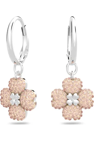 Swarovski Orecchini pendenti Latisha, Fiore, , Placcato rodio