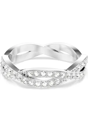 Swarovski Anello Infinity, Taglio Round, , Placcato rodio
