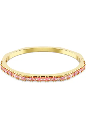 Swarovski Bracciale rigido Matrix, Taglio baguette, Forma ottagonale, , Placcato color oro
