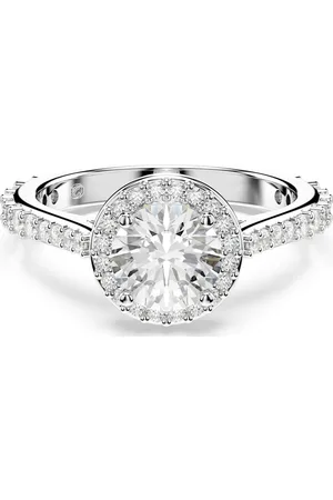 Swarovski Anello Una Angelic, Taglio Round, , Placcato color argento