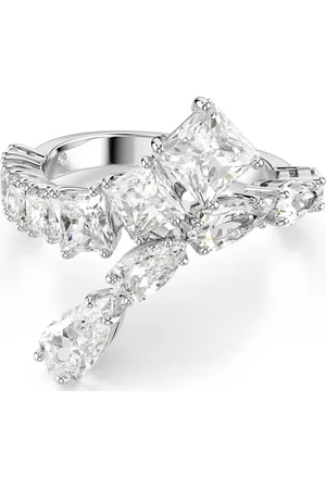 Swarovski Anello Matrix, Taglio misto, , Placcato rodio