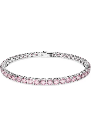 Swarovski Braccialetto Matrix Tennis, Taglio Round, , Placcato rodio