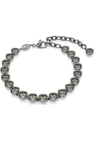 Swarovski Braccialetto Imber Tennis, Taglio Round, , Placcato rutenio